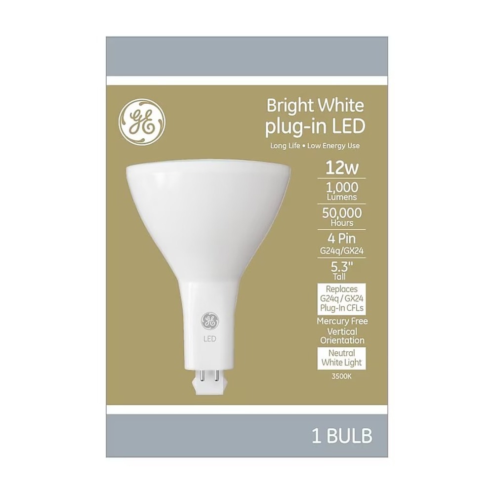 [2x] GE 26 -Watt EQ Specialty Bright white GX24q base LED 4 Pin 5.3" Tall #30548